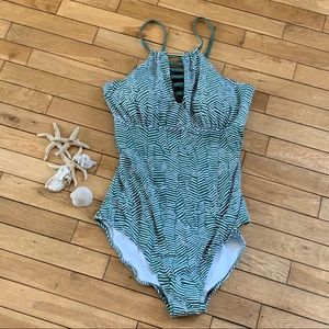 Sexy Leilani Halter Top One Piece Swimsuit Size 14